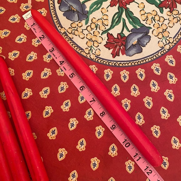 VTG I Carolina I 5 Red Dinner Tapers Candles + 1 Green - Picture 2 of 10